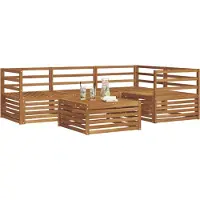 vidaXL Ensemble de canapés d'extérieur 5 pièces en bois massif d'acacia naturel