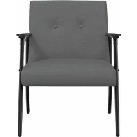 vidaXL fauteuil Gris foncé 59 x 75 x 78 cm tissu