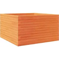 vidaXL Jardinière cire marron 80x80x46 cm bois de pin massif