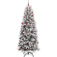 vidaXL Sapin de Noël artificiel avec 300 LED avec support Blanc 210 cm