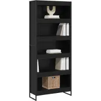 vidaXL Bibliothèque 2 Pcs Chêne Noir 80 X 30 X 155 Cm