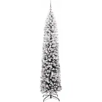 vidaXL Sapin de Noël artificiel Vert 210 cm PVC et acier et plastique