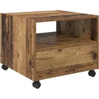 vidaXL Table basse avec tiroirs Vieux bois 55 x 55 x 45 cm Bois composite