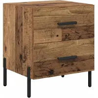 vidaXL Cabinet de chevet avec tiroir Bois ancien 40 x 35 x 47.5 cm