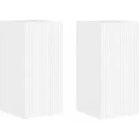 vidaXL Meuble TV mural 2 pcs Blanc brillant 30 x 31 x 60 cm