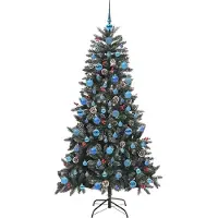 vidaXL Sapin de Noël artificiel avec 300 LED Vert 99 x 99 x 180 cm