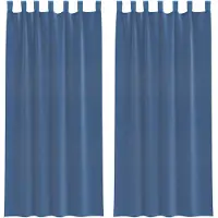 vidaXL Voile Rideaux avec poches pour tringles 2 pcs. Bleu roi
