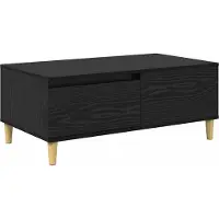 vidaXL Table basse Chêne noir 90 x 50 x 35 cm Bois d'ingénierie