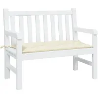 vidaXL Coussin pour banc de jardin Crème 100x50x7 cm Tissu Oxford