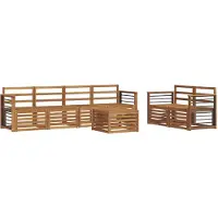 vidaXL Ensemble de canapés 7 pièces en bois massif naturel d'acacia