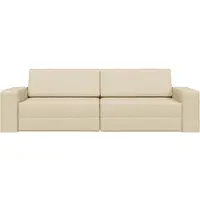 vidaXL Canapé-lit 200 cm en tissu crème