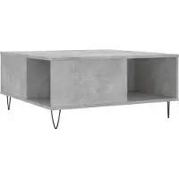 vidaXL Table basse gris béton 80x80x36,5 cm Bois composite