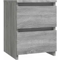 vidaXL Table de chevet grise Sonoma 30x30x40 cm en bois composite