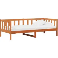 vidaXL Lit de jour avec matelas brun cireux et blanc 90 x 200 cm