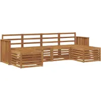 vidaXL Ensemble de canapés d'extérieur , 6 pièces, couleur naturelle