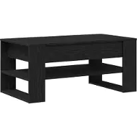 vidaXL Table Basse Chêne Noir 102X55X45 Cm Avec Bois d'Ingénierie Lumarko