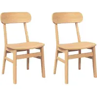 vidaXL Chaises de salle à manger 2 pcs. Bois massif d'hévéa