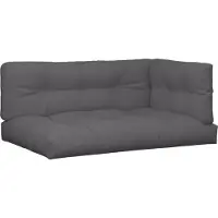 vidaXL Coussins de palette lot de 3 anthracite tissu