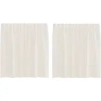 vidaXL Voile Rideaux avec patte 2 pcs. Crème