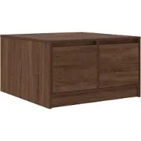 vidaXL Table basse avec tiroirs, aspect chêne brun 70,5x70x40 cm
