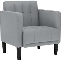 vidaXL Fauteuil avec accoudoirs gris clair 53 cm Tissu