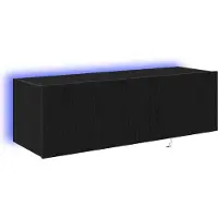 vidaXL Armoire TV murale 2 pcs noir aspect chêne 100 x 35 x 31 cm