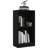 vidaXL Bibliothèque noir 40x24x75 cm bois d'ingénierie