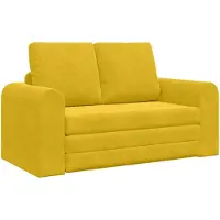 vidaXL Canapé-lit jaune 148 x 71 x 83 cm velours