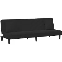 vidaXL Ensemble de canapés 2 pièces avec coussins Noir velours