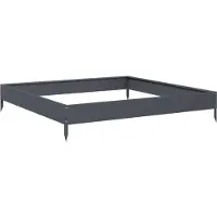 vidaXL Lit surélevé Anthracite 100x100x18,5 cm Acier