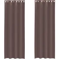 vidaXL Voile Rideaux avec illets 2 pcs. Marron 140x300 cm