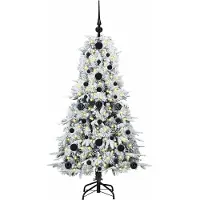 vidaXL Arbre de Noël artificiel pliable Blanc 120 cm PE et PVC