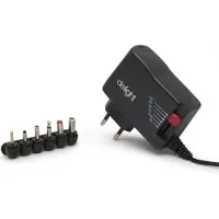 HomeShopXL Adaptateur universel 3V-12V - 1500mA - 18W - Tension continue réglable - Fiches CC interchangeables - Bloc d'alimentation pour appareils électroniques [55056B]