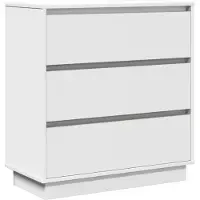 vidaXL Cabinet de chevet Blanc 71 x 34.5 x 75 cm Bois d'ingénierie