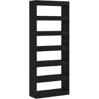vidaXL Meuble de rangement/bibliothèque en chêne noir 80x30x198 cm