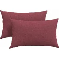 vidaXL Coussins de canapé 2 pcs Bordeaux 50 x 30 cm tissu