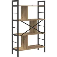 vidaXL Étagère Chêne artisanal 75 x 30 x 123,5 cm Bois d'ingénierie