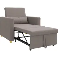 vidaXL Canapé-lit extensible simple Taupe 90 x 165 x 87 cm Tissu