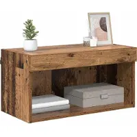 vidaXL Ensemble meuble TV avec LED, bois recyclé, 60 x 30 x 30 cm, aggloméré