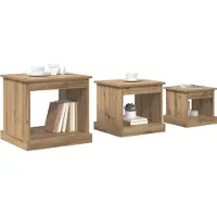 vidaXL Table basse 3 pcs Artisan-Chêne Bois composite