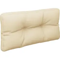 vidaXL Coussin de palette beige 80x40x12 cm tissu