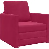 vidaXL Canapé-lit vin rouge 74 x 77 x 81 cm velours