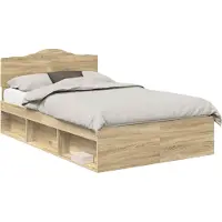 vidaXL Cadre de lit Sonoma 120 x 190 cm Pin massif