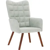 vidaXL Fauteuil relax gris clair velours