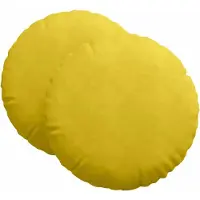 vidaXL Coussins de siège 2 pcs Jaune Ø 40 x 13 cm Velours