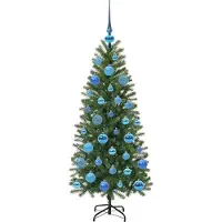 vidaXL Sapin de Noël artificiel avec 150 LED Vert 120 cm PE et PVC