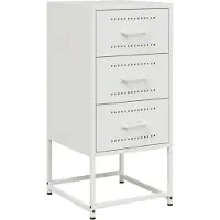 vidaXL Table de chevet blanc 36x39x78 cm acier