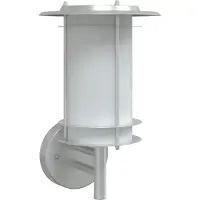 vidaXL Applique murale extérieure argentée acier inoxydable