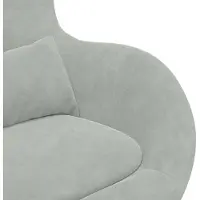 vidaXL Fauteuil œuf Gris clair 63 x 73 x 90 cm Velours