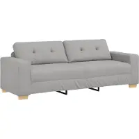 vidaXL | Canapé 3 places | avec coussins gris nuageux Tissu